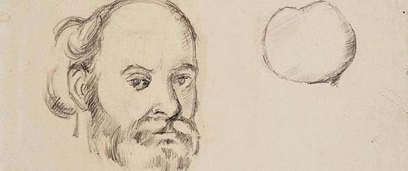 <i>Self-Portrait and Apple</i> (1880-84) by Paul Cézanne