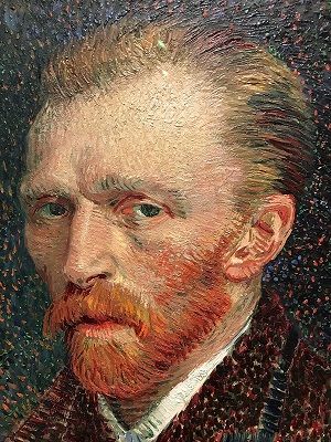 Vincent van Gogh Self-portrait (1887) that he made during his experiments with Neo-Impressionism