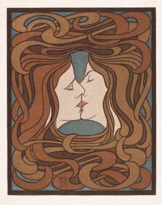 Peter Behrens: Der Kuss (The Kiss) (1898)